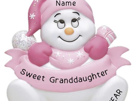 Granddaughter Snow Baby Christmas Ornament For Sale