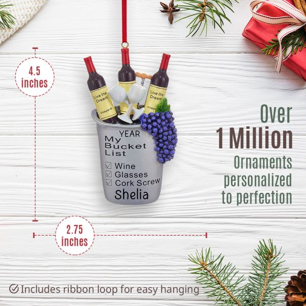 Wine Bucket List Christmas Ornament Fashion