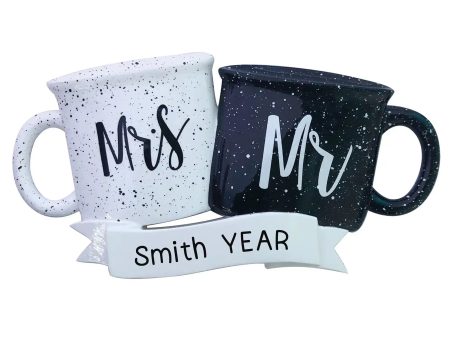 Mr & Mrs Couple Mug Christmas Ornament Sale