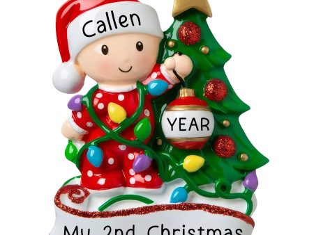 Baby s 2nd Christmas Tree Ornament - Red Supply