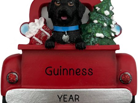 Black Lab in Vintage Truck Christmas Ornament Online Hot Sale