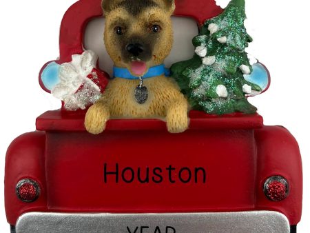 German Shepherd Vintage Truck Christmas Ornament Sale