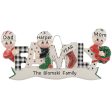 Plaid Family of 3 Christmas Ornament For Cheap