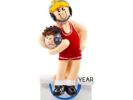 Wrestling Personalized Ornament Boy - Blonde Online