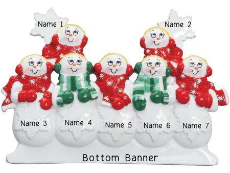 Snowman Family of 7 Personalized Table Top Decor Sale