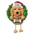 Labradoodle Wreath Christmas Ornament - Brown on Sale