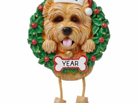 Cairn Terrier Wreath Christmas Ornament For Cheap