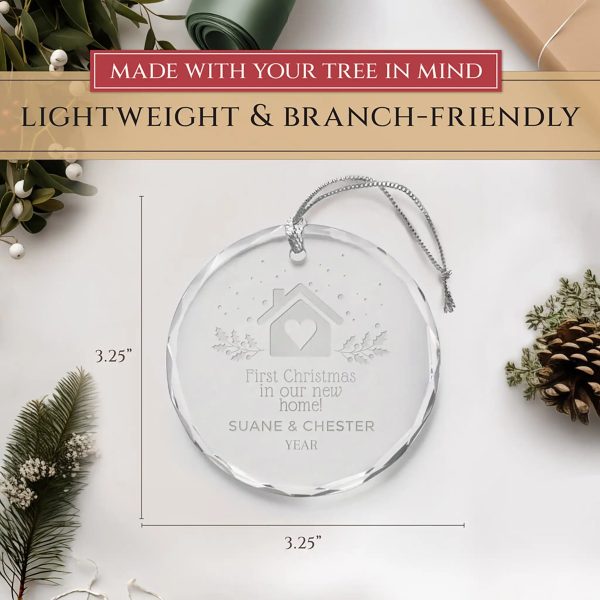 1st Christmas in New Home Personalized Ornament - Glass Online Hot Sale