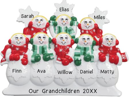 Snowman Family of 8 Table Top Personalized Decor For Discount