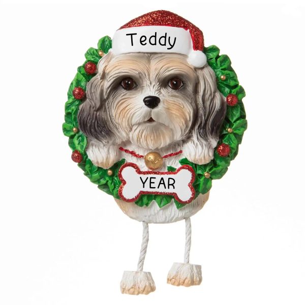 Shih Tzu Wreath Christmas Ornament Online Hot Sale