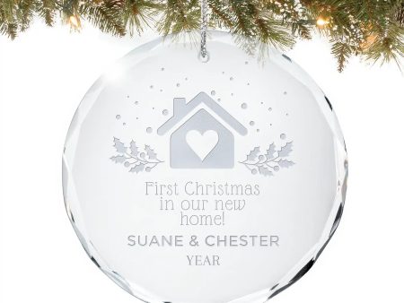 1st Christmas in New Home Personalized Ornament - Glass Online Hot Sale