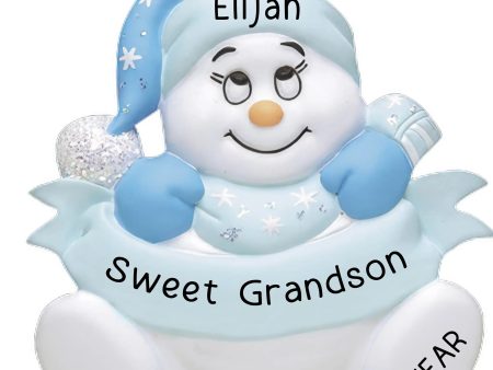 Grandson Snowman Personalized Ornament Hot on Sale