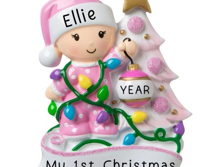 Pink Baby s 1st Christmas Ornament - Tree Decor Hot on Sale