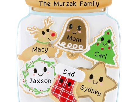 Cookie Jar Family of 6 Christmas Ornament For Discount