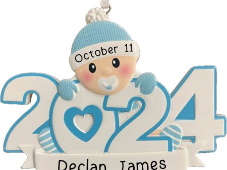 Blue Baby s 1st Christmas 2024 Christmas Ornament - Pacifier on Sale