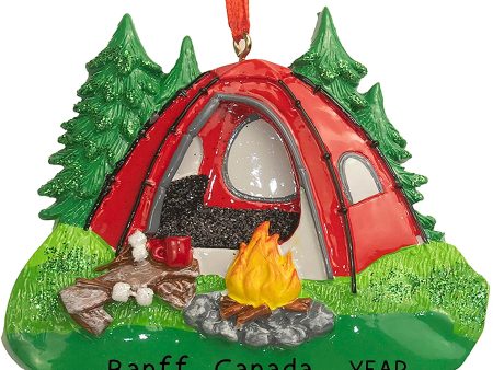 Camping Tent Christmas Ornament - Red For Sale