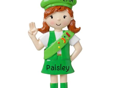 Girl Scout Green Personalized Ornament Hot on Sale