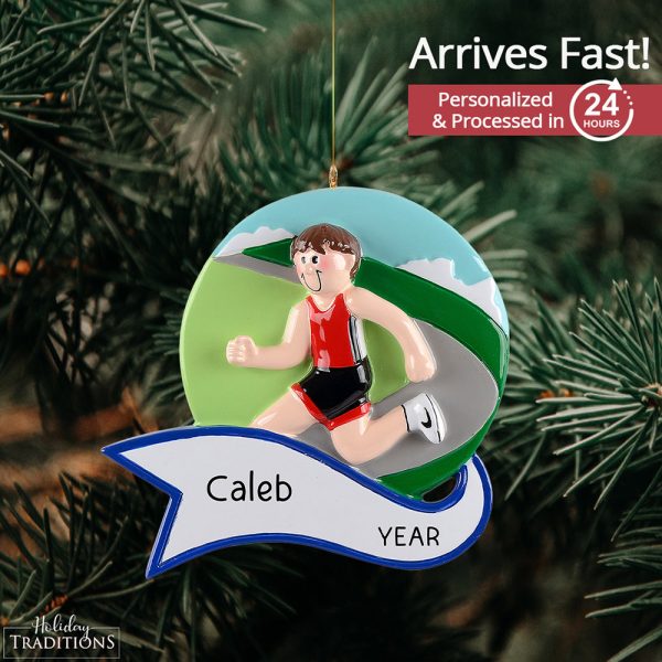 Running Christmas Ornament - Guy Sale