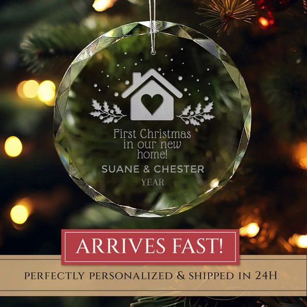 1st Christmas in New Home Personalized Ornament - Glass Online Hot Sale