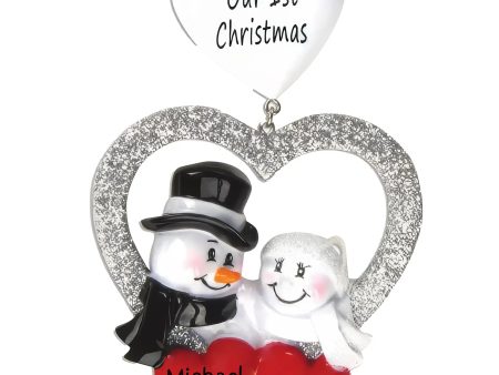 Wedding Couple 1st Christmas Ornament Online now