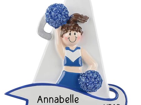 Cheerleader Blue Megaphone Christmas Ornament on Sale