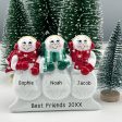 Snowman Family of 3 Table Top Personalized Keepsake Supply