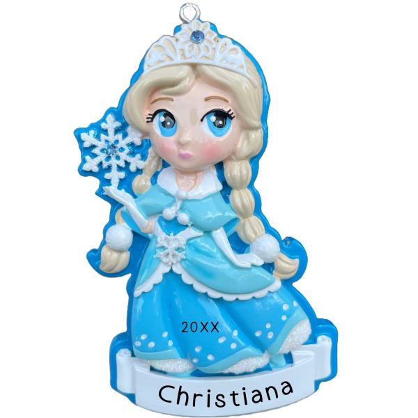 Frozen Ice Princess Personalized Ornament For Sale