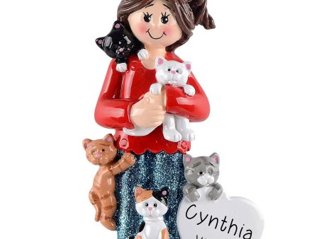 Crazy Cat Lady Personalized Ornament Online Sale