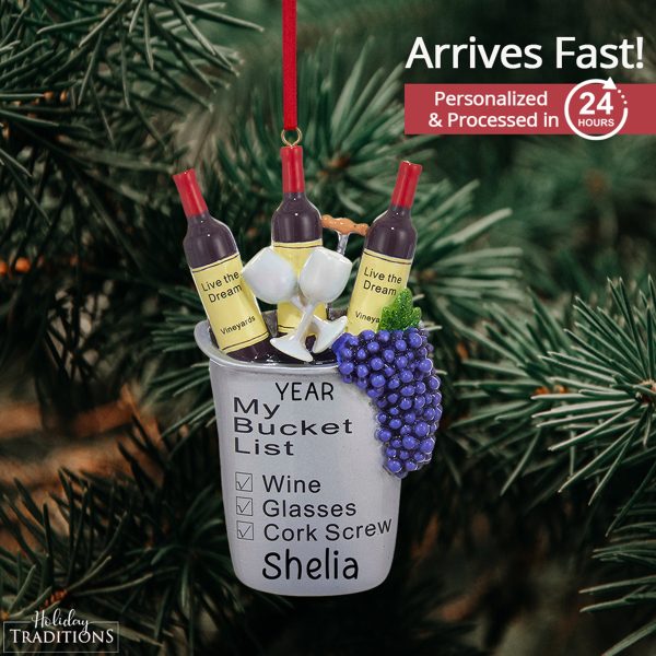 Wine Bucket List Christmas Ornament Fashion