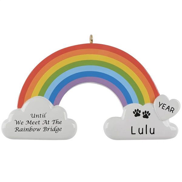 Pet Rainbow Bridge Memorial Personalized Ornament For Sale