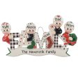 Plaid Family of 4 Christmas Ornament Online