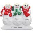 Snowman Family of 3 Table Top Personalized Keepsake Supply