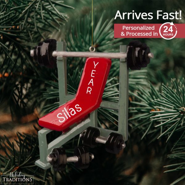 Weight Lifting Bench Christmas Ornament Fashion