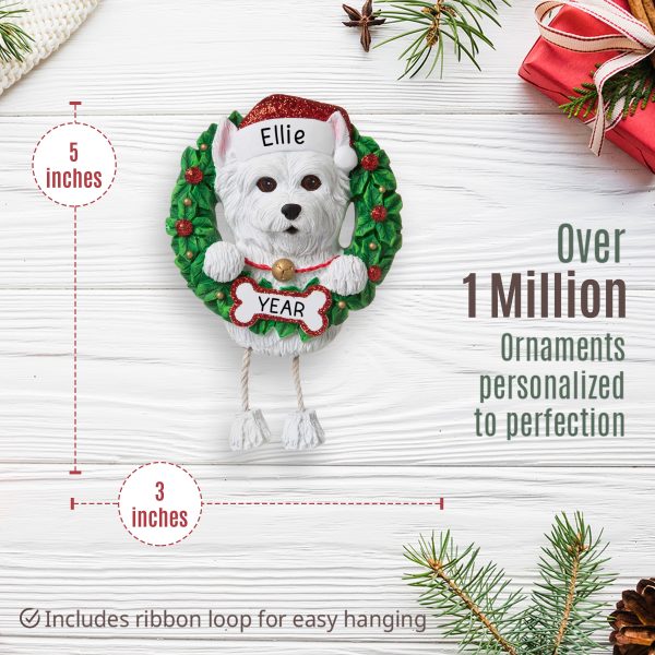 Westie Wreath Christmas Ornament Fashion