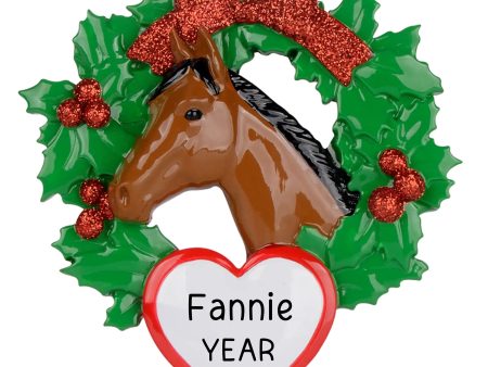 Horse Wreath Christmas Ornament For Sale