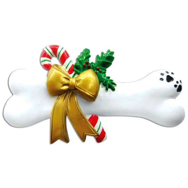 Dog Bone Christmas Ornament - Holly Cheap