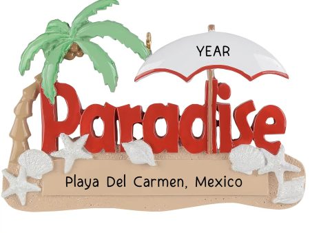 Paradise Beach Vacation Personalized Ornament For Sale