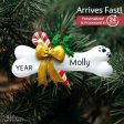 Dog Bone Christmas Ornament - Holly Cheap