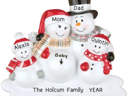 We re Expecting Family of 4 Personalized Ornament Sale