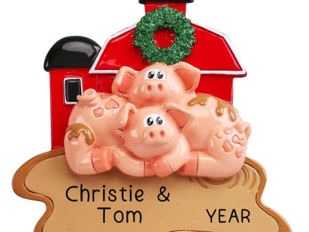 Pig Barn Christmas Ornament on Sale