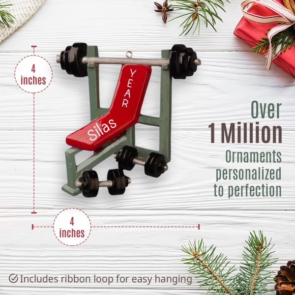 Weight Lifting Bench Christmas Ornament Fashion