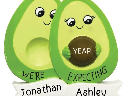 Avocado Expecting Couple Personalized Ornament Online Sale