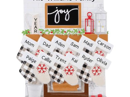 Fireplace Joy Family of 12 Christmas Ornament Online Hot Sale