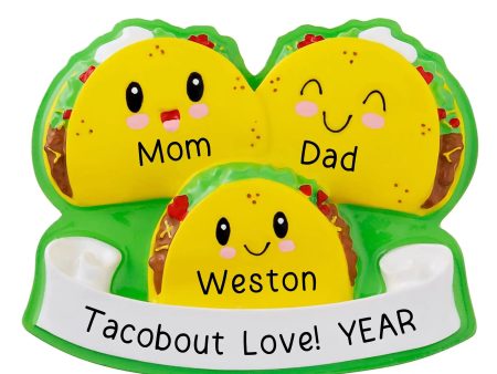 Taco Family of 3 Personalized Ornament For Cheap