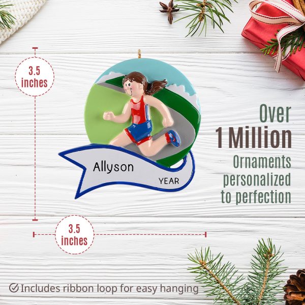 Running Christmas Ornament - Girl Online Sale