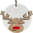 Rudolph Red Rose Reindeer Personalized Rustic Ornament For Cheap