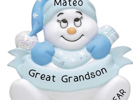 Great Grandson Snowman Personalized Ornament Fashion