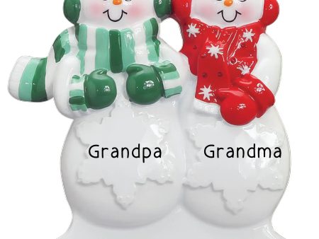 Snowman Couple Personalized Table Top Keepsake For Sale