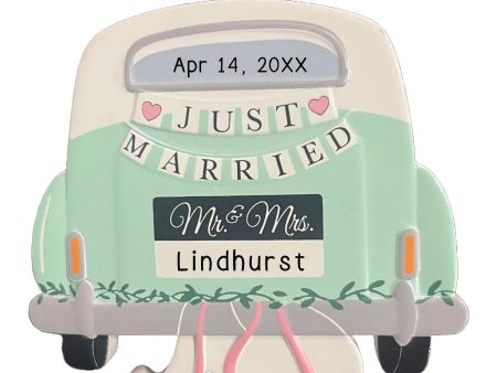 Just Married Mr. & Mrs. Wedding Christmas Ornament Cheap