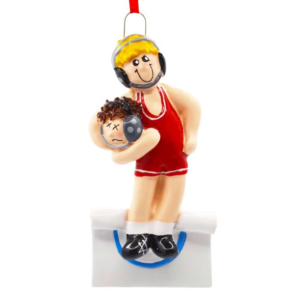 Wrestling Personalized Ornament Boy - Blonde Online